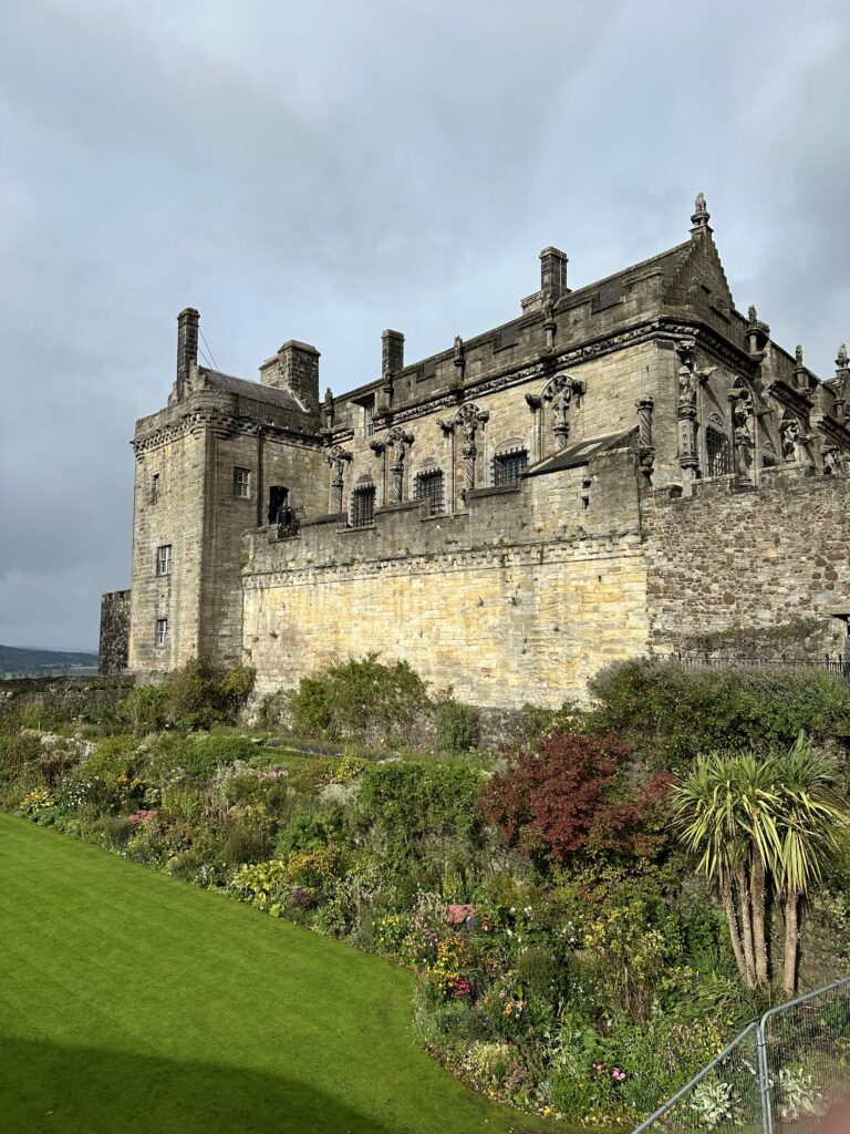 Old Stirling Castle in Scotland beautifully situated on green landscape